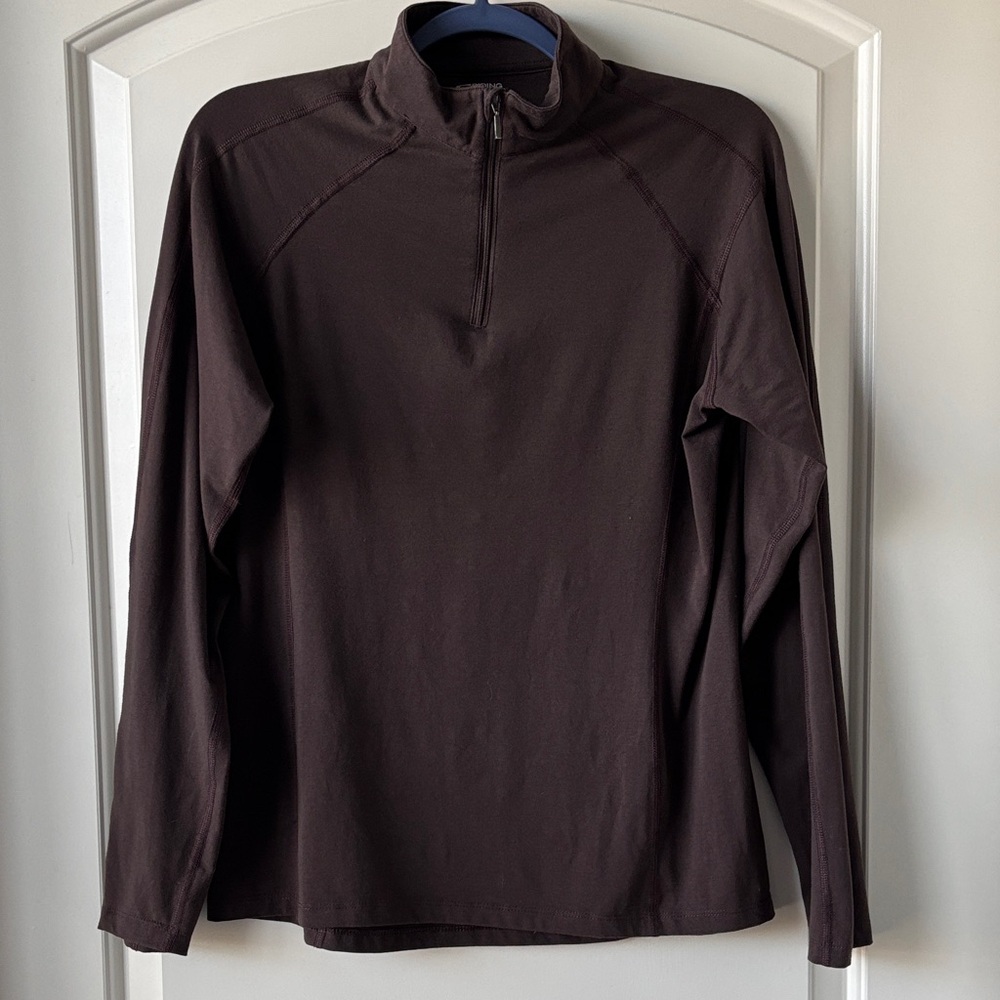 Dover / Riding Sport 1/4 Zip Shirt- Dark Brown